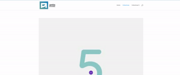 creando 5 columnas con Divi